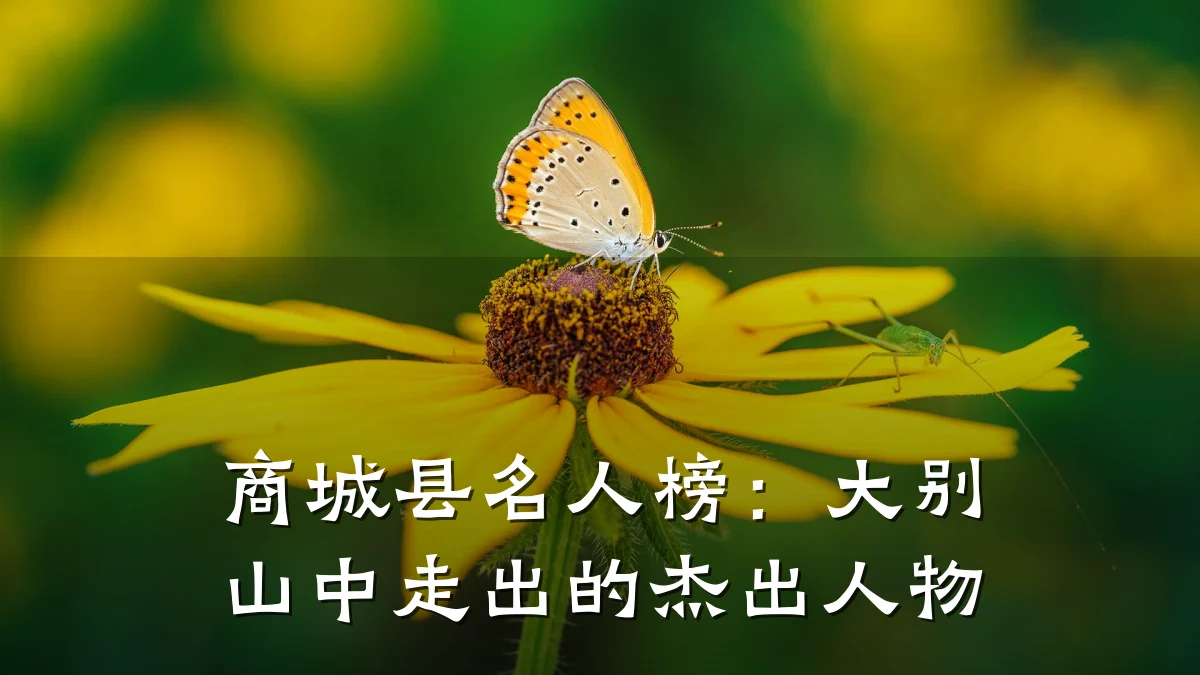 商城县名人榜:大别山中走出的杰出人物