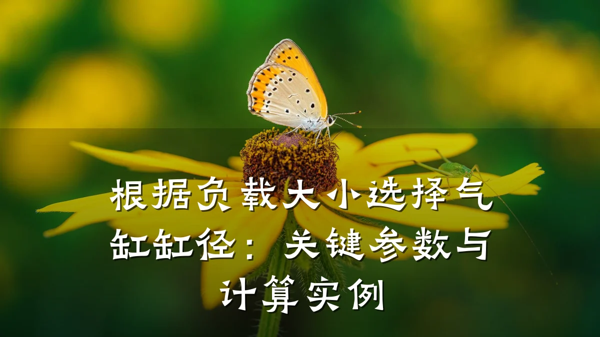 根据负载大小选择气缸缸径:关键参数与计算实例