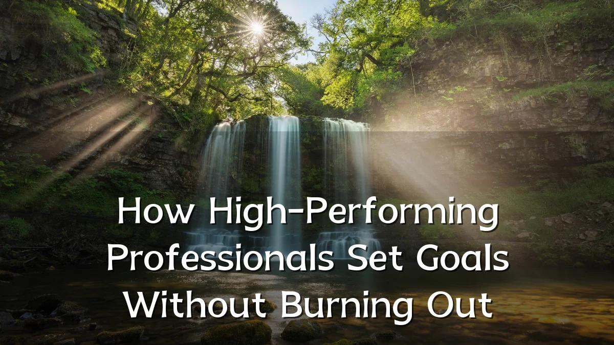 How High-Performing Professionals Set Goals Without Burning Out