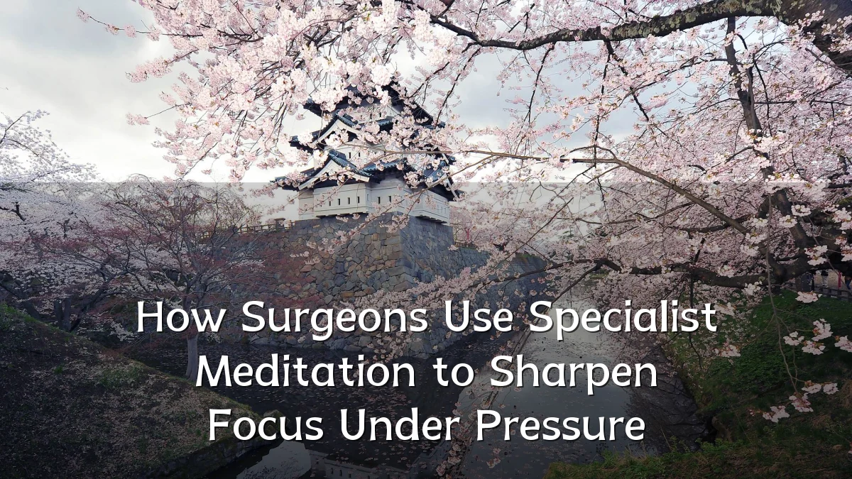 How Surgeons Use Specialist Meditation to Sharpen Focus Under Pressure