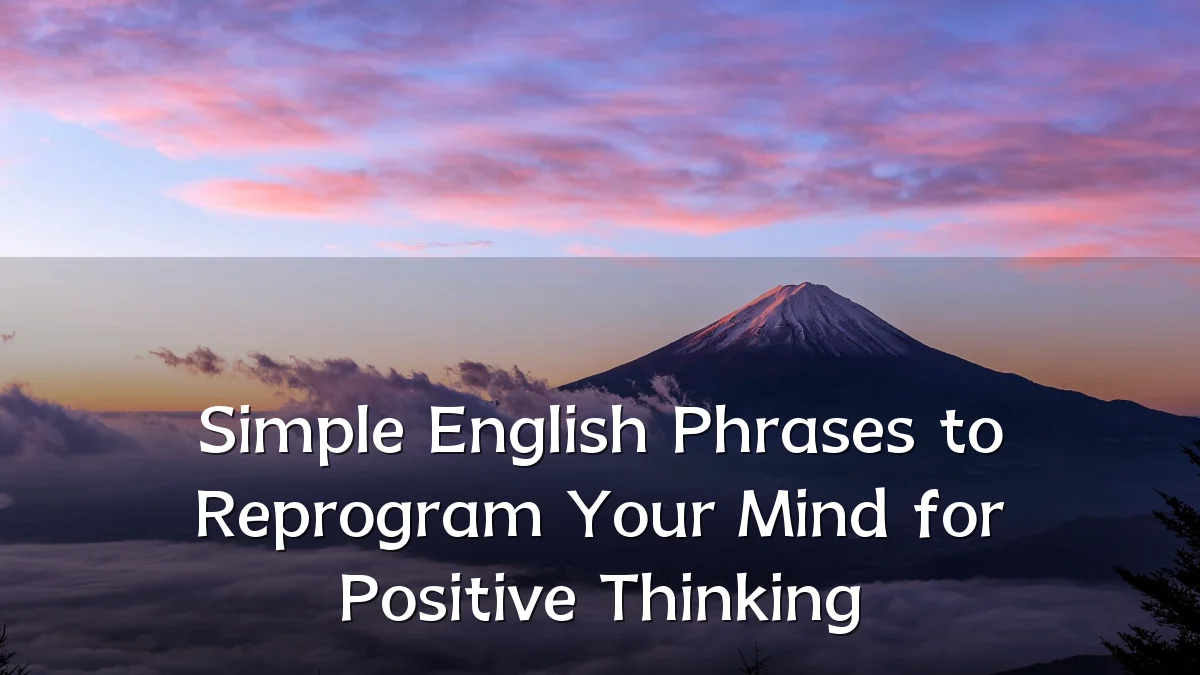 Simple English Phrases to Reprogram Your Mind for Positive Thinking