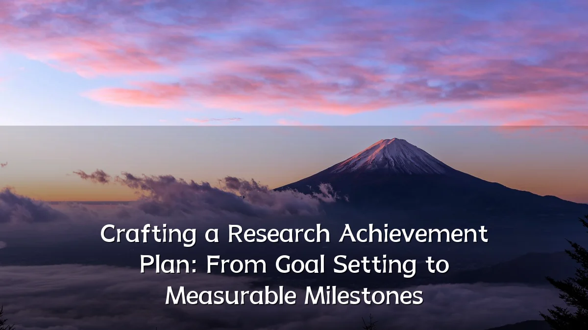 Crafting a Research Achievement Plan: From Goal Setting to Measurable Milestones