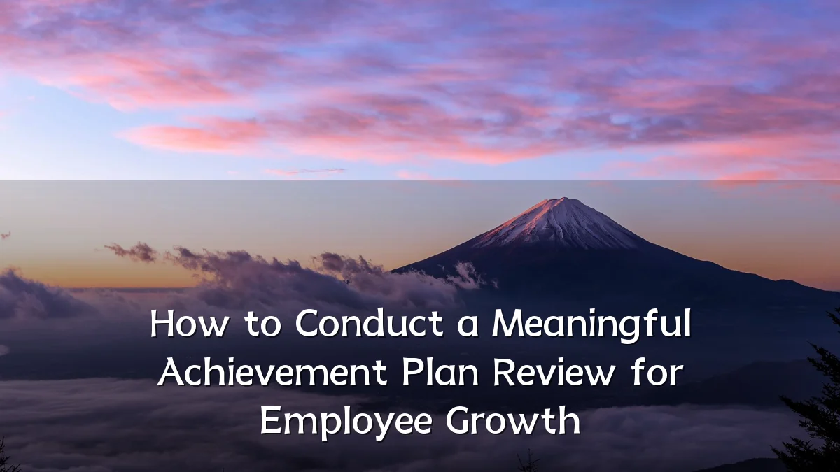 How to Conduct a Meaningful Achievement Plan Review for Employee Growth