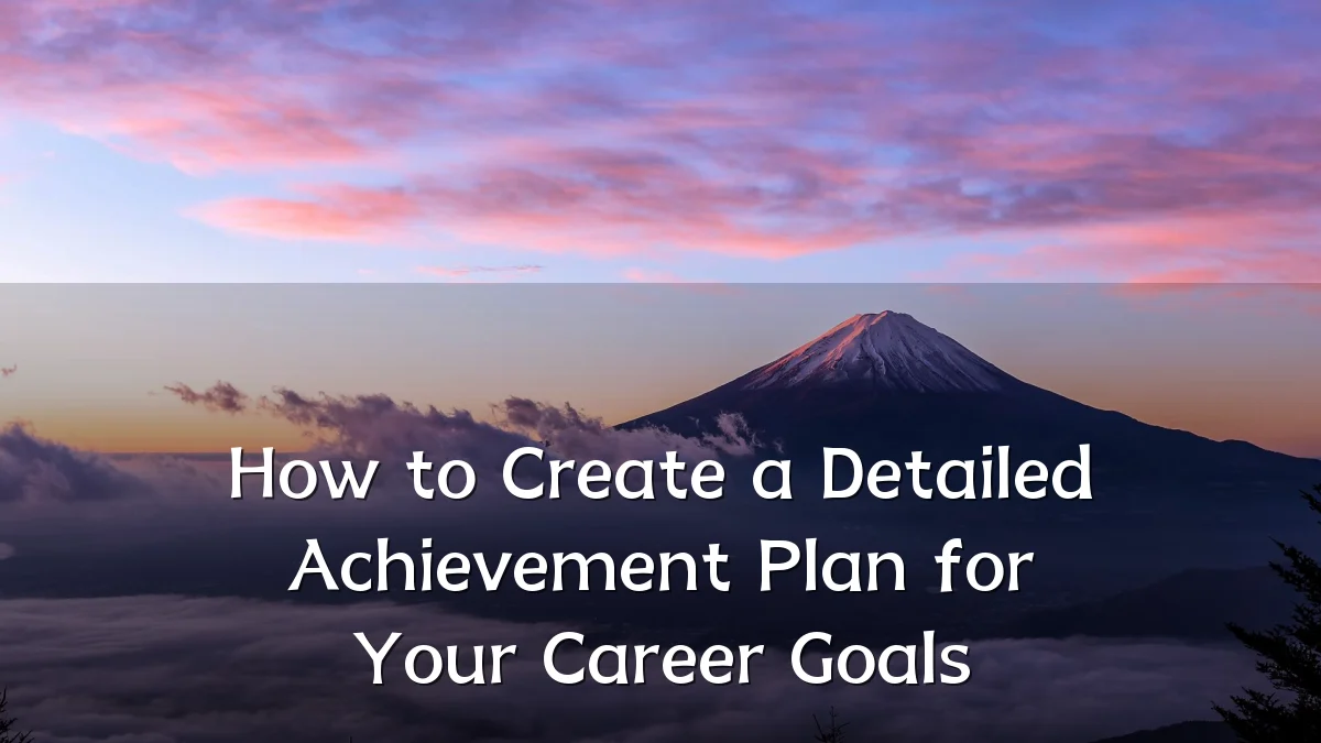 How to Create a Detailed Achievement Plan for Your Career Goals