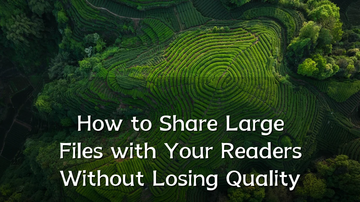 How to Share Large Files with Your Readers Without Losing Quality