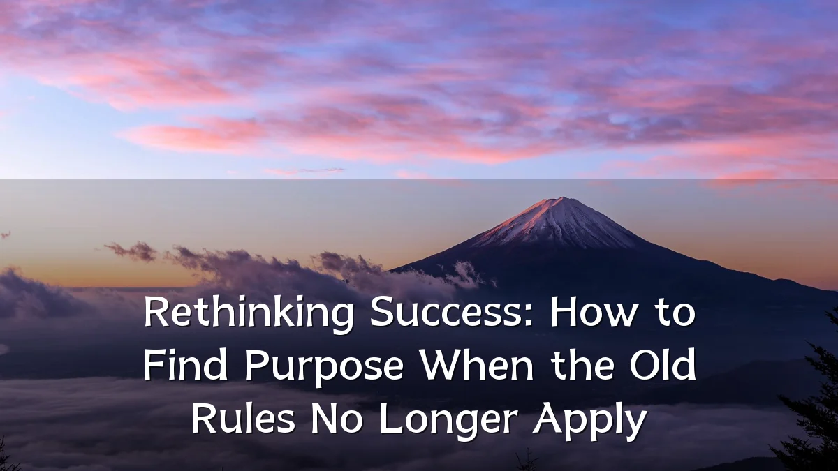 Rethinking Success: How to Find Purpose When the Old Rules No Longer Apply