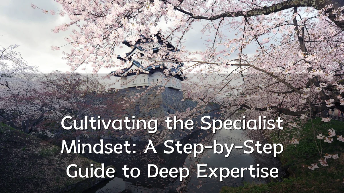 Cultivating the Specialist Mindset: A Step-by-Step Guide to Deep Expertise