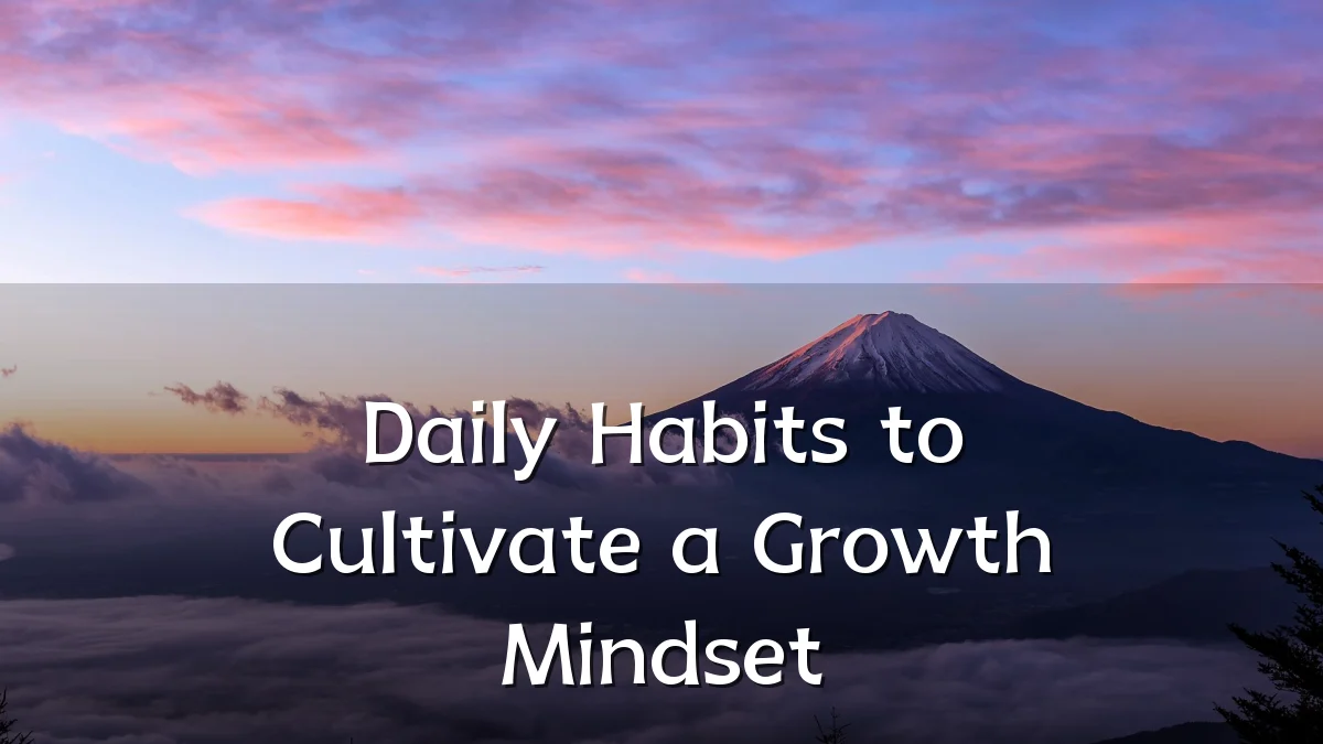 Daily Habits to Cultivate a Growth Mindset