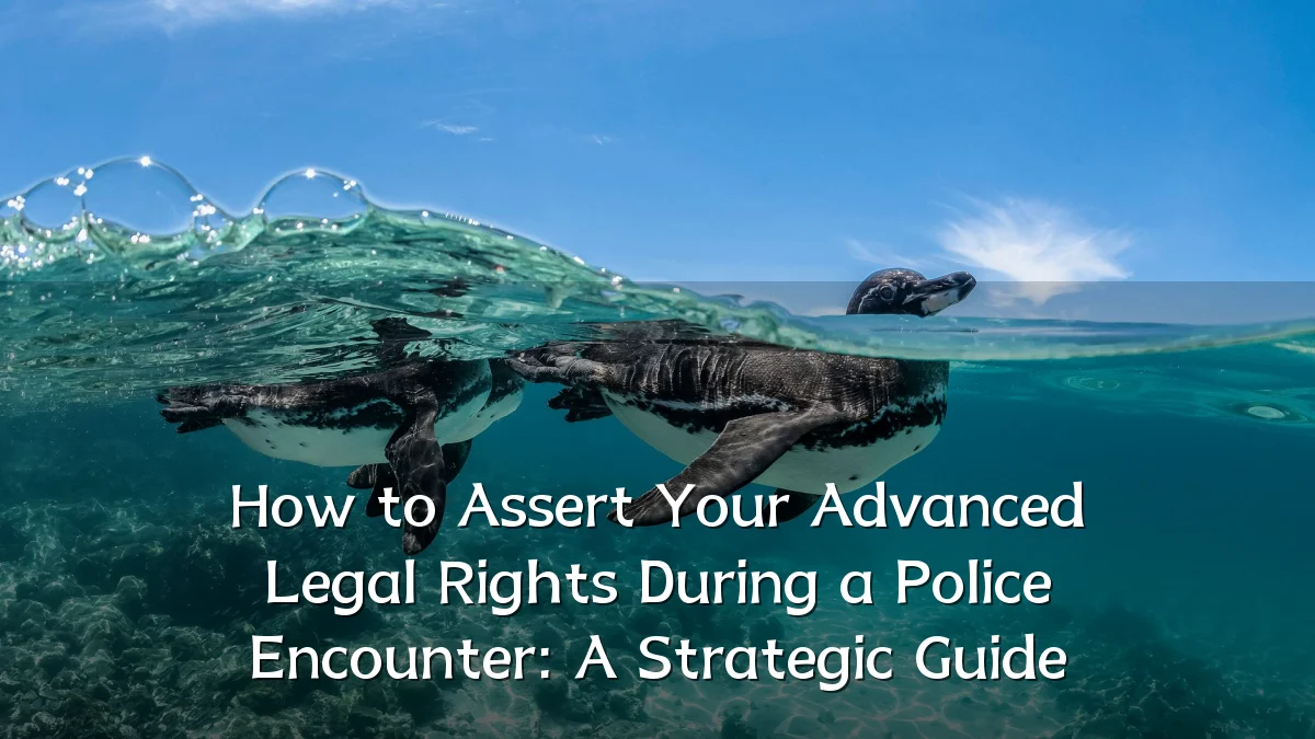 How to Assert Your Advanced Legal Rights During a Police Encounter: A Strategic Guide